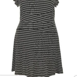 41 Hawthorn Black and White Striped Mini Dress
